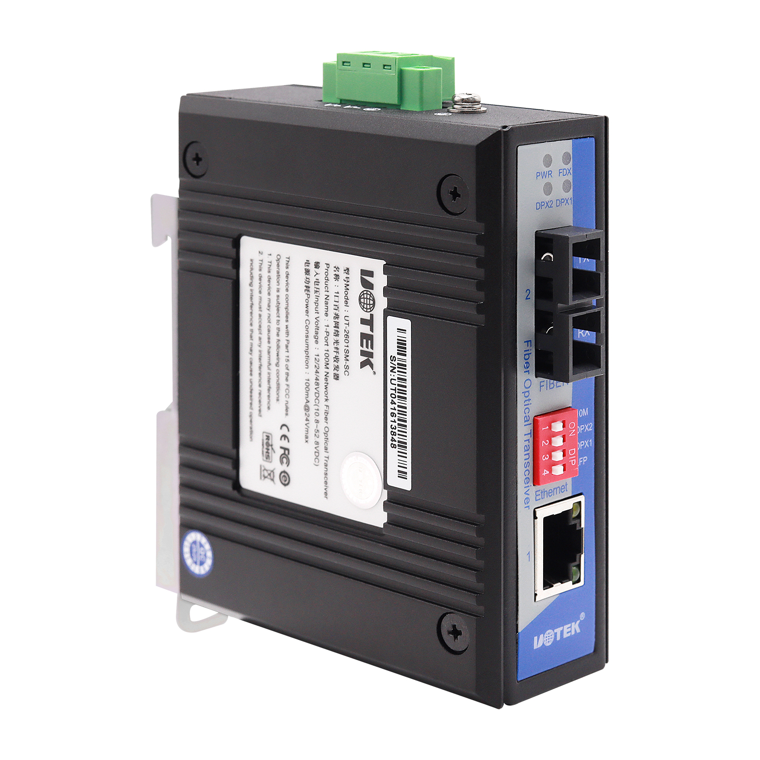 1口百兆網(wǎng)絡(luò)光纖收發(fā)器