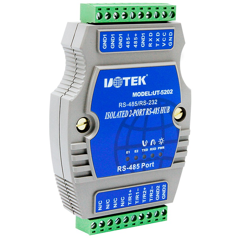 RS-485導軌式串口集線器